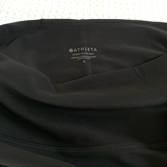 NWOT Athleta Studio Flare Pant Black - Large - Picture 6 of 7